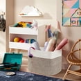 thumbnail image 3 of VECELO 3 Pack Woven Storage Basket, Cotton Rope Baskets with Handles for Organizing, Brown, 3 of 7