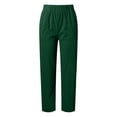 thumbnail image 4 of Womens Stretch Pants Elastic Waist Loose Casual Straight Leg Trousers with Pockets, 4 of 5