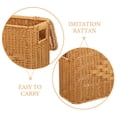 thumbnail image 3 of Mobestech Handwoven Tall Narrow Woven Basket with Lid for Kitchen and Home Storage, 3 of 6
