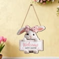 thumbnail image 6 of Easter Decor，Easter Decorations,Easter Hanging Ornaments,2026 Easter Bunny 2D Flat Wooden Wall Hanging Sign, Doorplate Decor, For Front Door Porch Indoor Wall Party Decoration(MulticolorC), 6 of 6