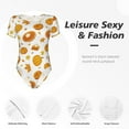 thumbnail image 6 of Naloa Pumpkin Maple Leaves Women's Short-Sleeved Onesie, One-Piece Swimsuit for Parties, dates, clubs - X-Large, 6 of 9