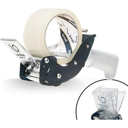 Excell Low Noise Packing Tape Dispenser, Fit 2 Inch Wide Tape 3 Inch Core For Carton, Packaging and Box Sealing - 1Pack