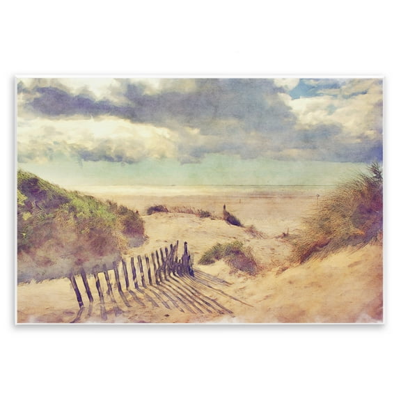 Stupell Industries Golden Sands Beach Landscape & Nature Painting Unframed Art Print Wall Art, 15 x 10