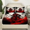 thumbnail image 3 of Erosebridal Anime Samurai Full Sheet Sets,Japanese Ukiyoe Bedding Full Size,Hokusai Decor,Lightweight,4-Piece, 3 of 7