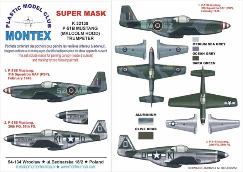 Montex Mini Mask 1:32 P-51 D Mustang for Trumpeter Kit Spraying Stencil #SM32088 Montex Mini Mask 1:32 P-51 D Mustang for Trumpeter Kit Spraying Stencil #SM32088