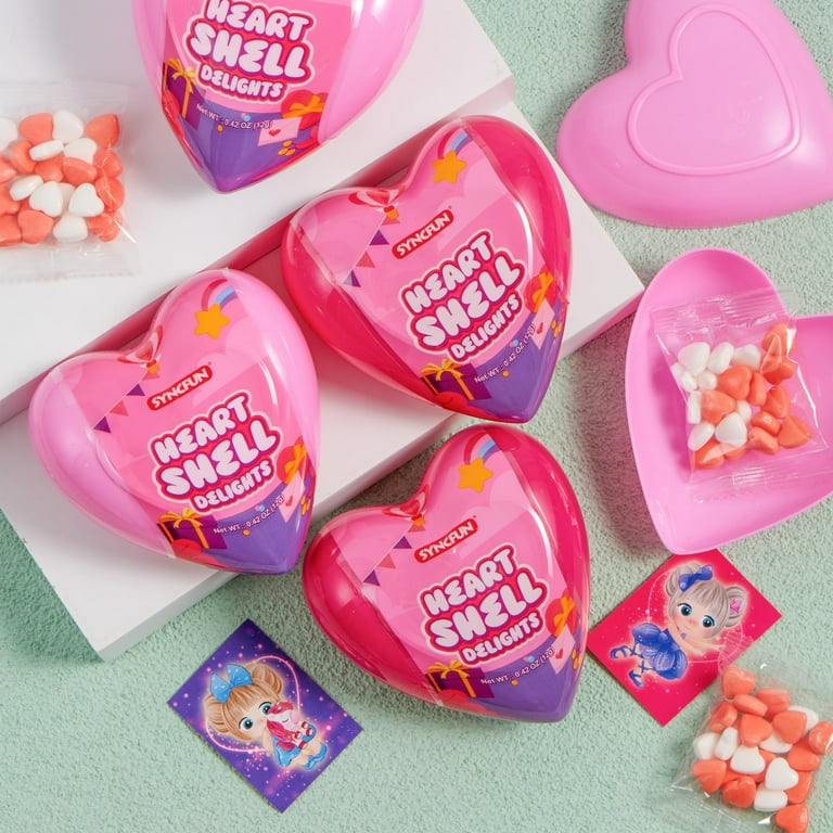 JOYFY 12 Valentine's Day Heart Shell Candy for Valentine, Party