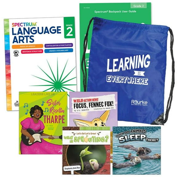 Carson Dellosa CD-745411 Spectrum Language & Literacy Backpack, English - Grade 2