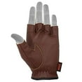 thumbnail image 6 of Mens Driving Gloves Basic Soft Goat Leather Fingerless Breathable Biker Motorcycle Riding Cycling Shooting Glove Half Finger, Brown (Large), 6 of 6