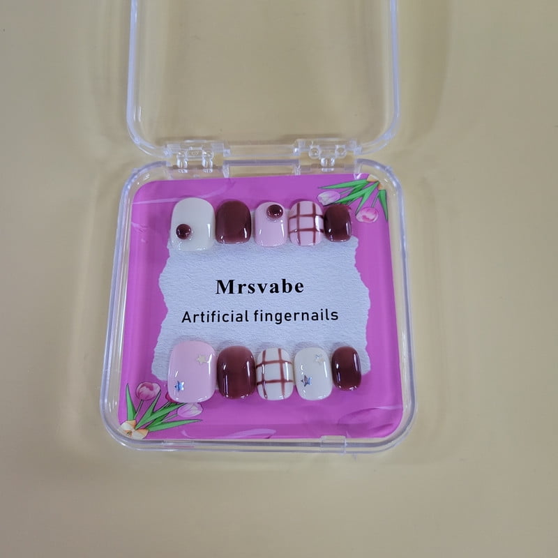 Mrsvabe Artificial fingernails – Full Cover Nail Tips for DIY Manicure, Durable False Nails for Nail Art and Salon Style Nails at Home