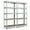 Brown Board+ Silver Frame, variant on Costway 2PCS 5-Tier Metal Storage Shelves 60''Adjustable Shelves Gray
