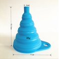 thumbnail image 1 of Embudo de silicona retráctil mini embudo plegable portátil de compresión de almacenamiento de suministros de cocina embudo de calidad alimentaria, 1 of 5