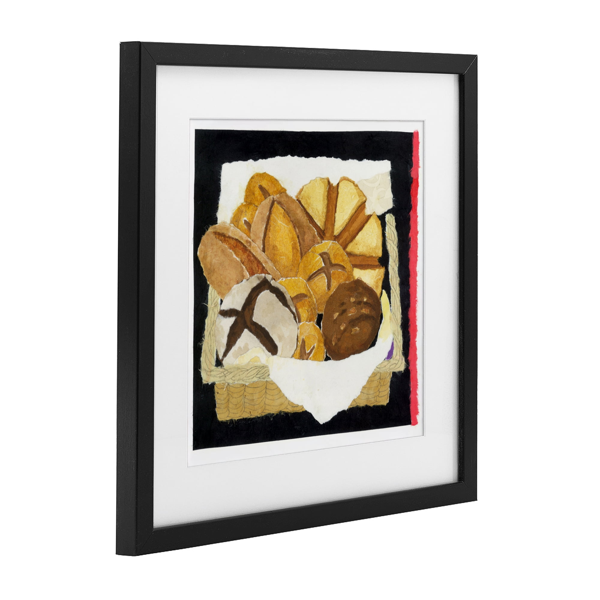 Stupell Industries Bread Box and Stripe Black Framed Print Under Glass, design by Nancy Overton