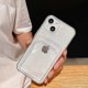 thumbnail image 2 of Compatible con iPhone 12 Pro Max Funda transparente con diseño de corazón láser y ranura para tarjetas, TPU suave, a prueba de golpes, delgada y resistente a arañazos para iPhone 12, 2 of 5