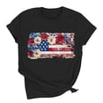 thumbnail image 4 of Vetsdori American Flag T Shirts for Women Red White and Blue USA Years Anniversary Pullover Summer Short Sleeve,Fourth of July Graphic Independence Day Casual Womens Tops Fashion, 4 of 7