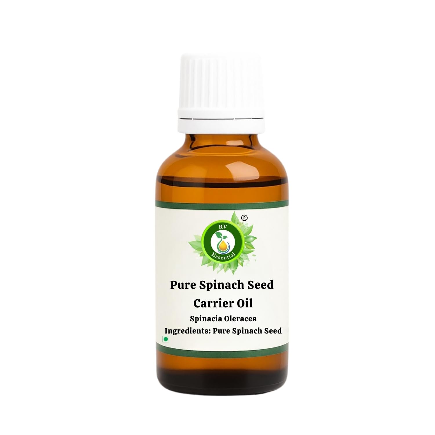 R V Essential Pure Spinach Seed Carrier Oil 15ml (0.507oz)- Spinacia Oleracea (100% Pure and Natural Cold Pressed)