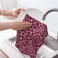 thumbnail image 6 of Sikiie Rose Leopard Print Waffle Weave Kitchen Dish Cloth,Super Absorbent Kitchen Dish Towels 16*26 Inches for Dish Rags Washing Dishes, Drying Dishes, 6 of 7