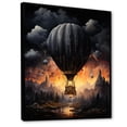 thumbnail image 2 of Designart "Mysterious Journey Of The Dark Balloon I" Hot Air Balloon Floater Framed Wall Decor, 2 of 5