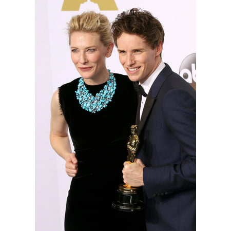 Cate Blanchett Eddie Redmayne Winner Of The Best Actor In A Leading Role Award For The Theory Of Everything In The Press Room For The 87Th Academy Awards Oscars 2015 - Press Room The Dolby Theatre