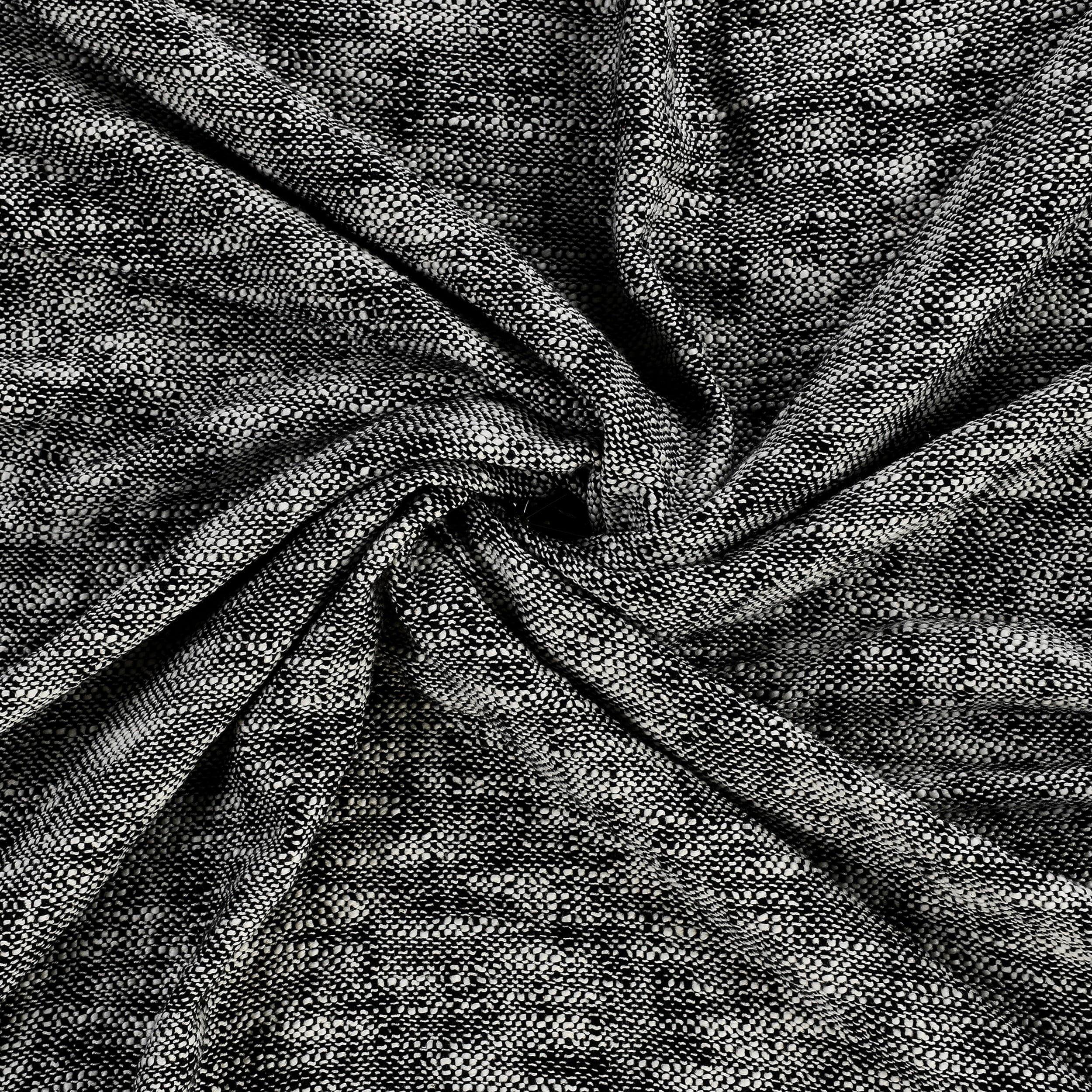 Ox Bay Black/Ivory Distressed Cotton Adult Throw Blanket, 50" x 60"