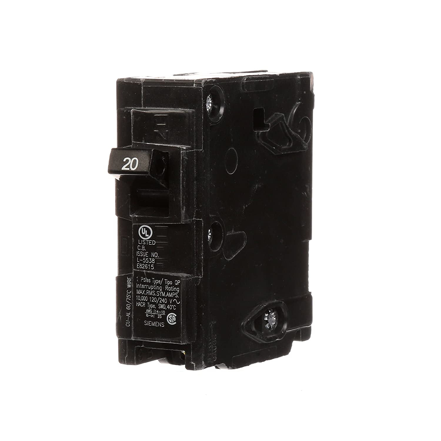 Q120 20-Amp Single Pole Type QP Circuit Breaker - Walmart.com - Walmart.com