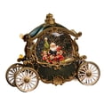 thumbnail image 4 of perfeclan Christmas Snow Globe Musical Globe Ornament Night Light Music Box Christmas Carriage Snow Globe for Wife Husband Daughter Son Green, 4 of 9