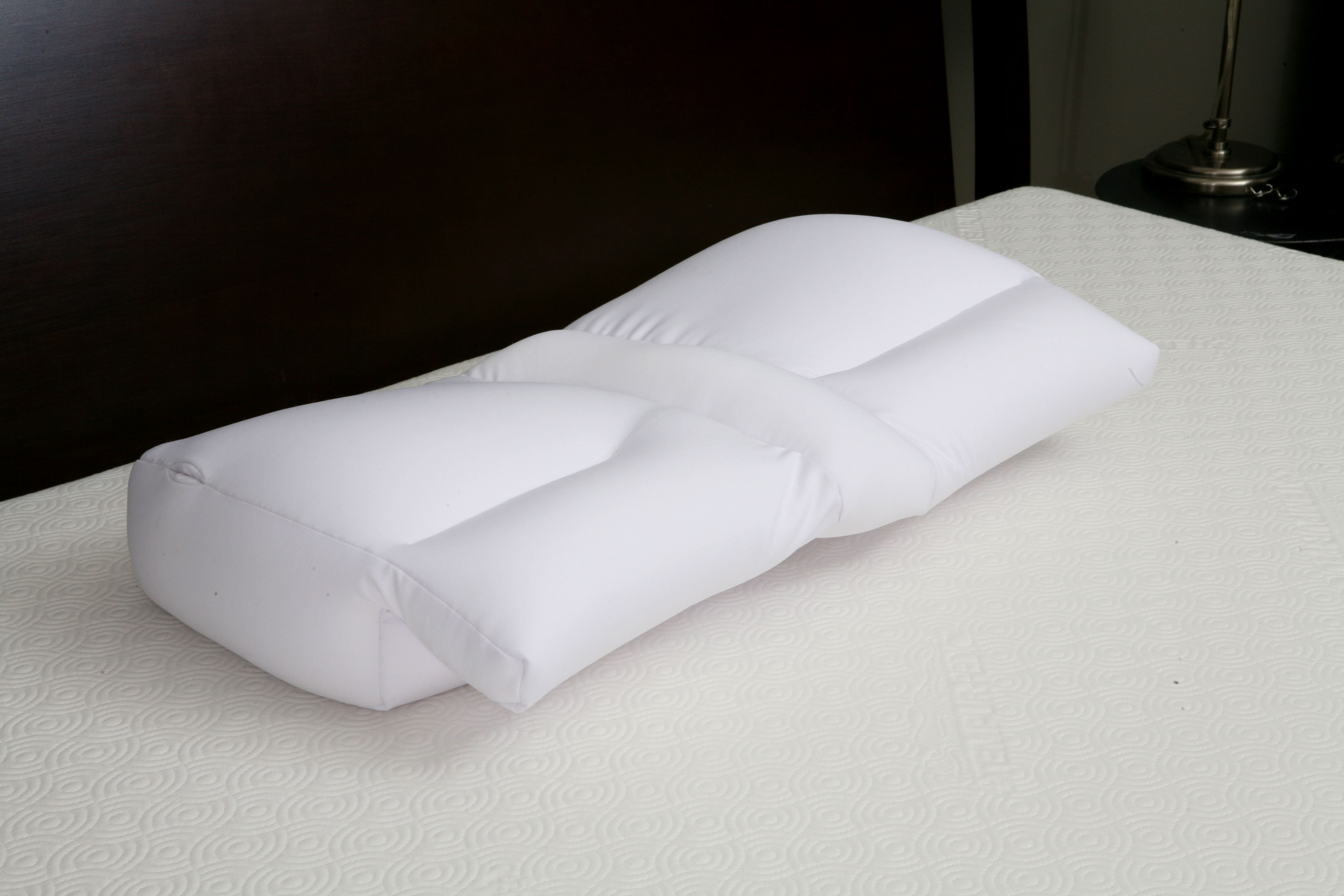 Better Sleep Cloud Microbead Pillow, Large ? Patented Arm-Tunnel Design Improves Hand and Arm Circulation ? Light Air Cloud Microbeads ? Perfect Side and Stomach Sleeper Pillow ? Bed Pillow, White