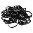 thumbnail image 1 of Uxcell 100 piezas bandas de goma de silicona anillos antideslizantes planos negras para libros cajas envolturas negras 2.2", 1 of 5