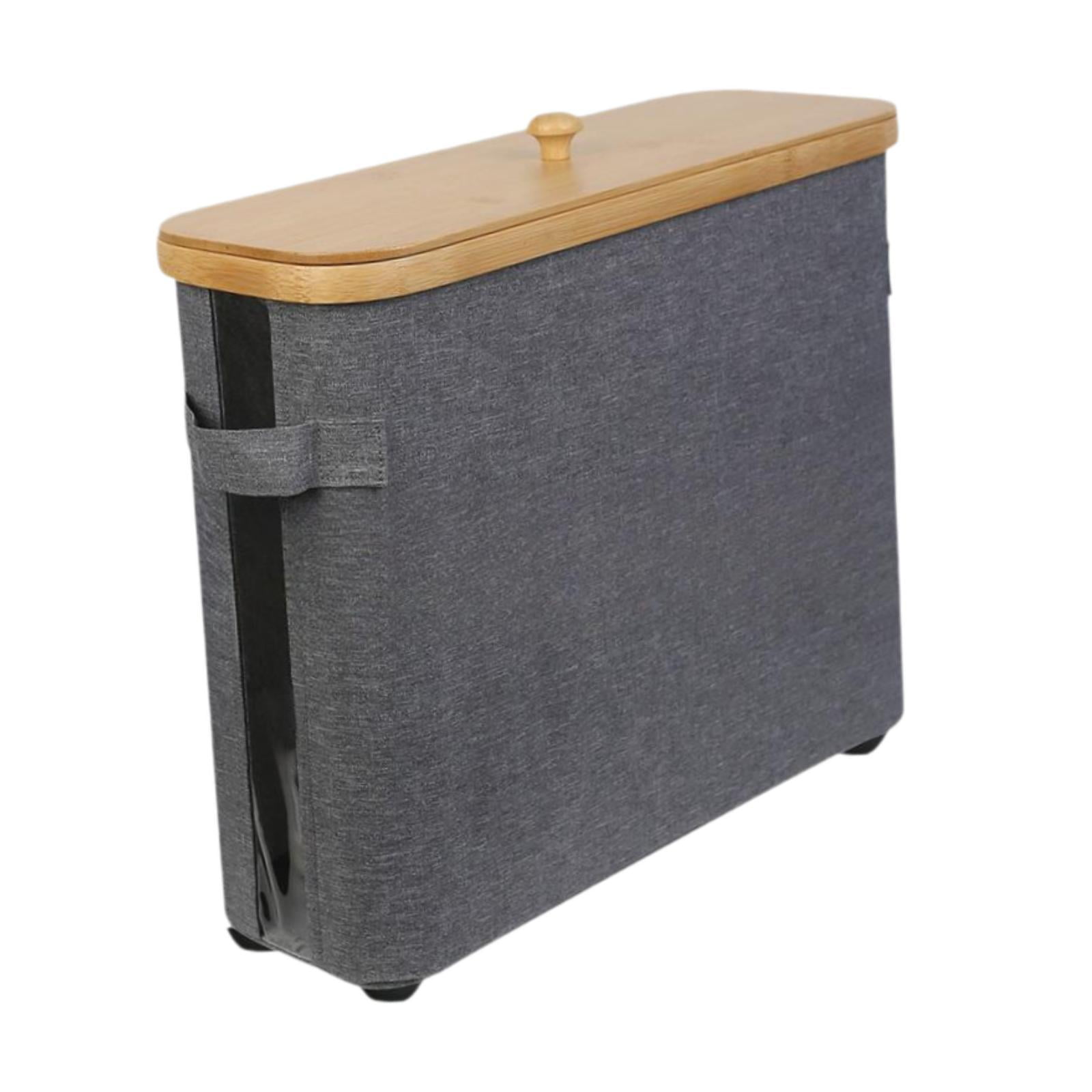 Fiocias Toilet Paper Holder Toilet Paper Organizer Foldable Multifunctional Large with grey