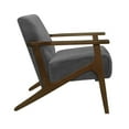 thumbnail image 4 of Lexicon August Fauteuil d'Appoint Rembourré en Velours, Gris Foncé, 4 of 6
