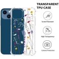 thumbnail image 4 of IBAOLEA Case for iPhone 13,Flower Floral Designed Soft Crystal TPU Four Corner Anti-Fall Shock Absorbing Soft Bumper Protective Case Cover, for iPhone 13 Flower Floral, 4 of 5