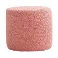 thumbnail image 4 of HLONK Small Sponge Velvet Changing Ottoman  Pink, 4 of 8