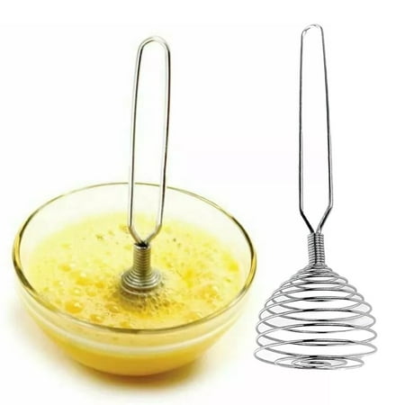 

Whisk Your Way To Perfection With Our Spring Coil Egg Beater The Kitchen ! Pancake Batter Shaker Supplement Mixer Handheld Kitchen Things for Mom Automatic Stirrer for Cooking Whisking Fork Kitchen