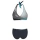 thumbnail image 4 of Gibobby Bañador de Bikini Tankini de talle con estampado de color para mujer, bragas triangulares, conjunto de Tankini de dos piezas, traje de baño(Azul,G), 4 of 4