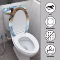 thumbnail image 3 of HELLHERO Galloping Horses on Golden Field Stylish 2 Pack Toilet Lid Cover Set, Elastic Edge Elastic Fabric Toilet Seat Covers Set & Elastic Installation, 3 of 7