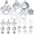 thumbnail image 2 of 60pcs 6 Styles，Silver Bear Dog Cat Footprint Charms Tibetan Alloy Animal Paw Prints Pendants Cute Bear Footprint  for DIY Bracelet Earrings Necklace Jewelry Making, 2 of 8