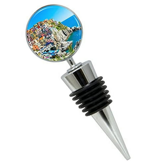 Cinque Terre Italy Wine Bottle Stopper In Gift Box, Perfect For House Warming Gift