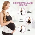 Gabrialla Deluxe Medium Support Pregnancy Belly Band for Women, Back