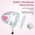thumbnail image 5 of Topcobe Women's Complete Golf Club Set Right Hand with Rain Hood, Young Men & Women Golf Clubs, Pink, 5 of 11
