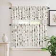 thumbnail image 6 of Feather Arrow Curtain Valances Set Indian Tradition Colorful Arches Beige Kitchen Curtains 36&nbsp;inch Length Rod Pocket Valance and Tiers 3 Piece Set Small Bedroom Bathroom Laundry Decor, 6 of 9