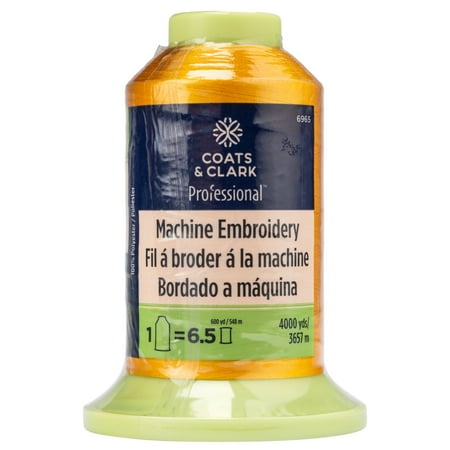 UPC: 0073650050084 | Coats & Clark™ Professional Machine Embroidery Spark Gold Polyester Thread 4000 Yards 40 Weight