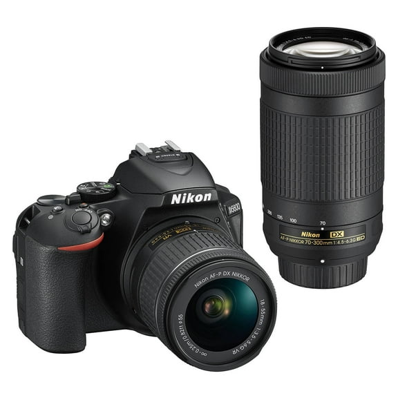D5600 DSLR Camera Compatible with Nikon with 18-55mm f/3.5-5.6 and 70-300mm f/4.5-6.3 Lenses