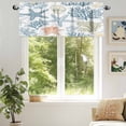 thumbnail image 6 of Summer Marine Life Valances for Windows, 42 x 18in, Ocean Coral Starfish Art Rod Pocket Kitchen Valance Curtain Light Filtering Window Treatments for Living Room Bedroom, 1 Panel, 6 of 7