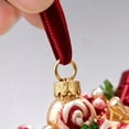 thumbnail image 6 of 3.15 in 2D Candy Cane Christmas Ornament, Vintage Red and White Hanging Pendant with Santa, Gnome, Reindeer and Sleigh Artwork for Tree and Seasonal Display, 6 of 7