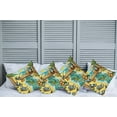 thumbnail image 2 of Ambesonne Funny Animals Throw Pillow Cover 4 Pack, Happy Leisure Day, 18", Yellow Aqua Green, 2 of 7