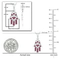 thumbnail image 2 of Dazzlingrock Collection Round Ruby Hamsa Hand Double Heart Dainty Pendant for Women with 18 Inch Silver Chain (Color Red, Clarity Highly Included) in 925 Sterling Silver, 2 of 3