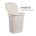 thumbnail image 6 of Mind Reader 50L Slim Laundry Hamper, Clothes Basket, Lid, Plastic, 17.65"L x 13.75"W x 21"H, Ivory, 6 of 8