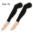 thumbnail image 3 of Unique Bargains 1 Pair Thigh High Compression Sleeves with Elastic Band for Women Men Black XL, 3 of 7