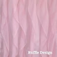 thumbnail image 2 of Pink Ruffle Shower Curtains for Bathroom Farmhouse Sheer Shower Curtain, 72 x 72 Inches, 2 of 5