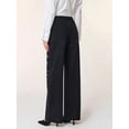 thumbnail image 5 of Women'S High Waisted Jeans Boyfriend Baggy Wide Straight Leg Casual Denim Pants Trousers Black XS, 5 of 9