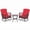 Red, variant on Furnibear 3 Piece Rattan Rocking Bistro Set with 2 Tier Coffee Table and Cushions for Weather Resistant Patio Backyard and Balcony, Blue